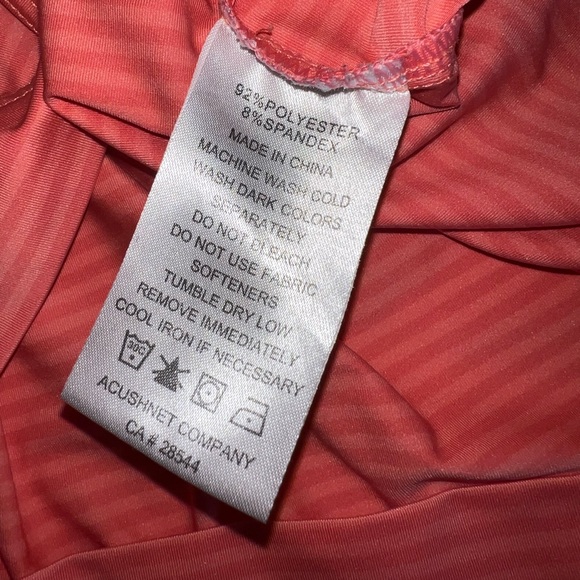 NBW: FootJoy Men’s Striped Golf Polo, size XL, coral/ peach color - Picture 6 of 6